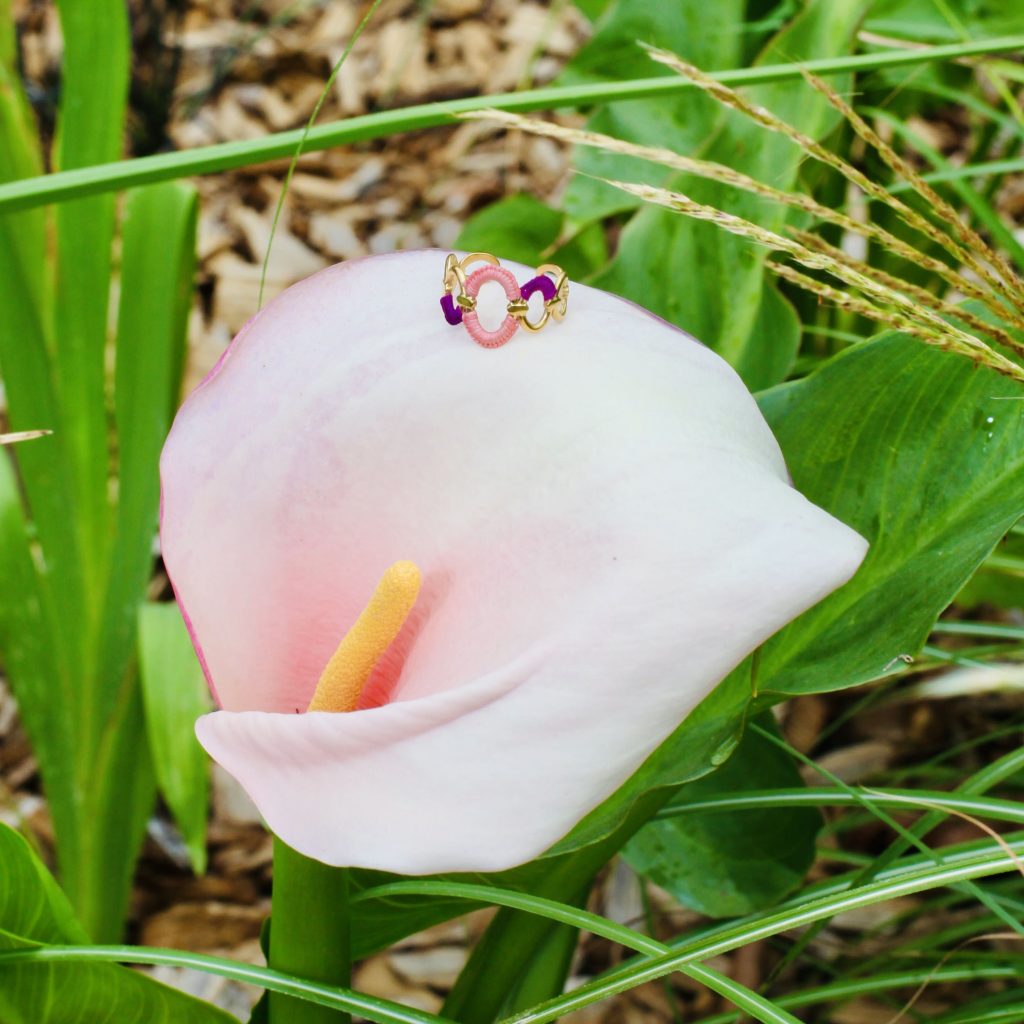 Bague Ballet de baies rose 4