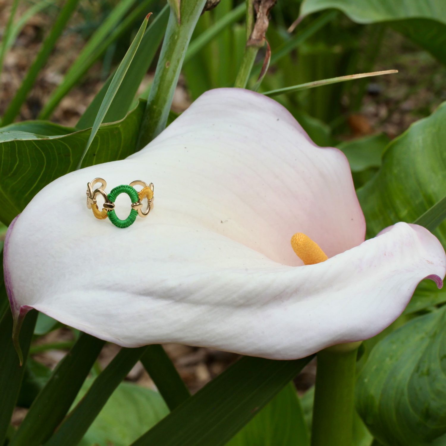 Bague Ballet de baies vert