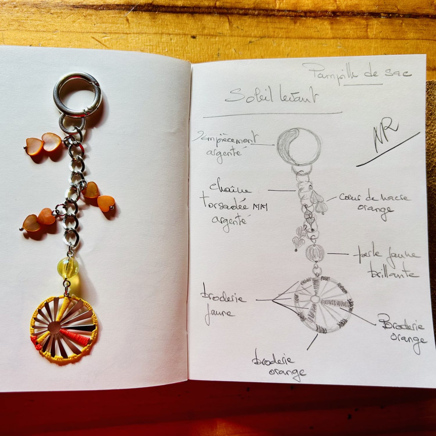 Soleil levant – Accessoire de sac