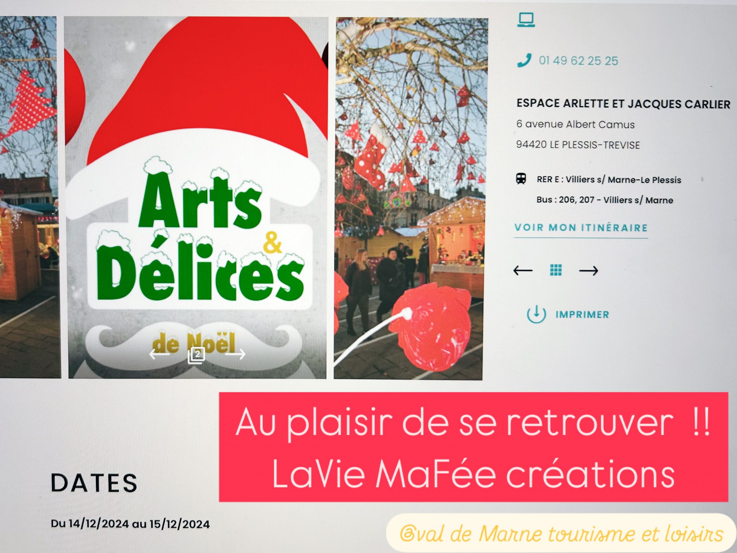 Lire la suite à propos de l’article Exposition/vente Marché de Noël « Arts et Délices »